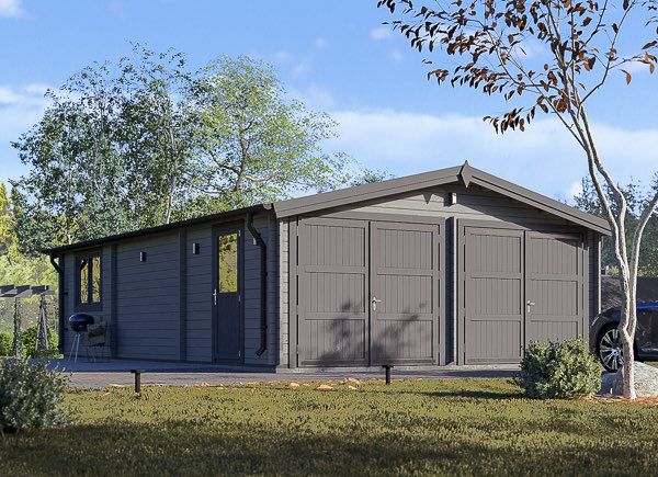 Dubbele houten garage CLASSIC DUO (44 mm), 6x9 m, 54 m² avp.ui.product_images.thumbnail 1