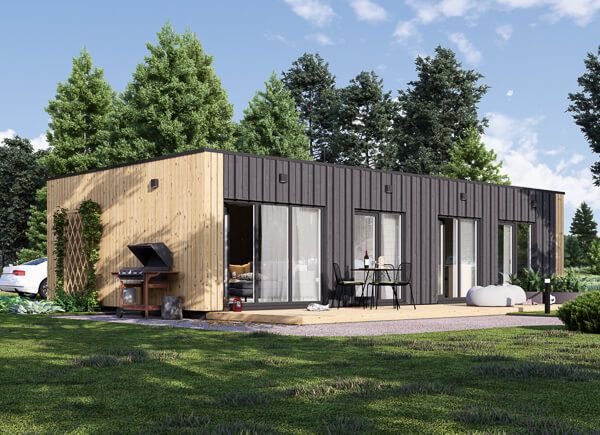 Houten huis BELLA 2 (44 mm + gevelbekleding), 60 m² avp.ui.product_images.thumbnail 1