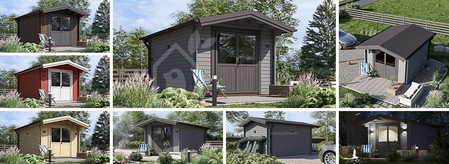 Tuinhuis blokhut PETER (34 mm), 3x4 m, 12 m² visualisatie 1