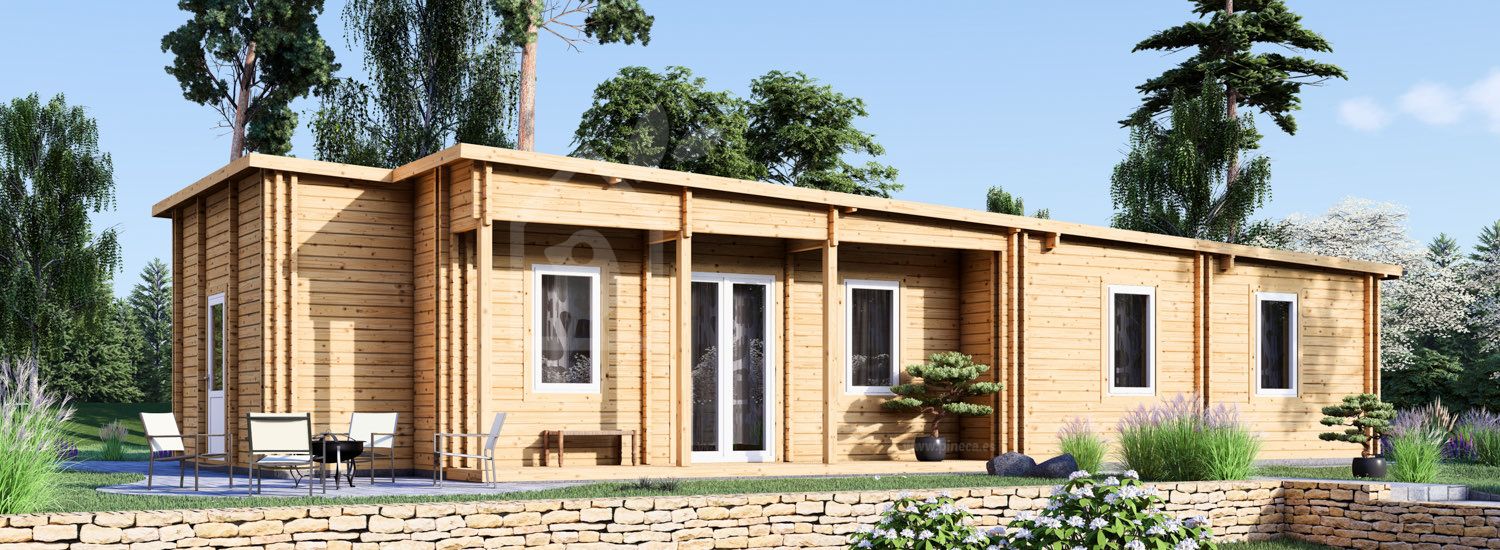 Let op: Houten huis VICTORIA S (66+66 mm) , 171 m² visualisatie 1