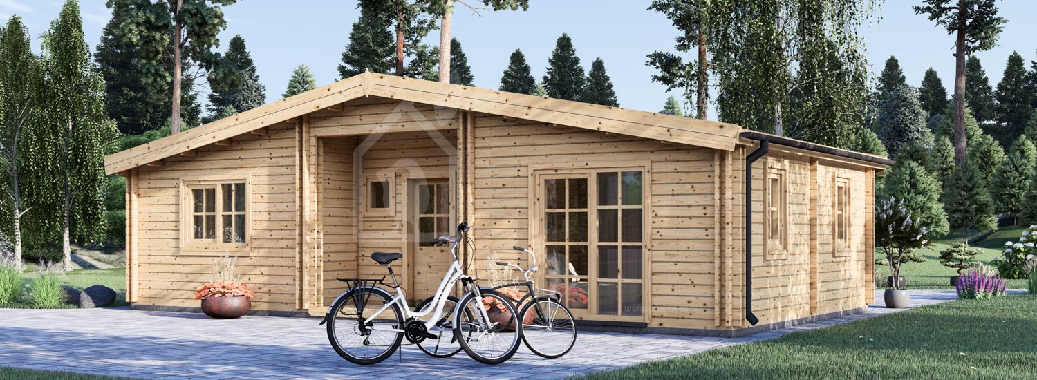 Houten huis FILL S (34+34 mm), 60 m² visualisatie 1