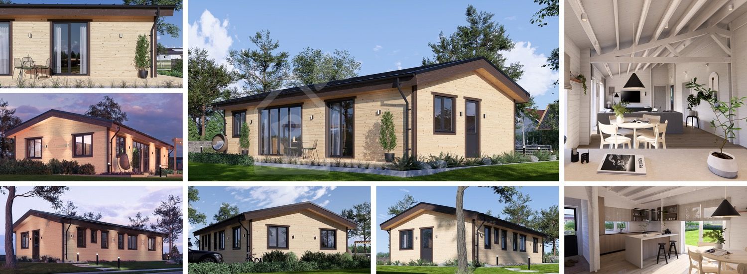 Houten huis JULIA BBL RV (Geïsoleerd, Bbl), 95 m² visualisatie 1